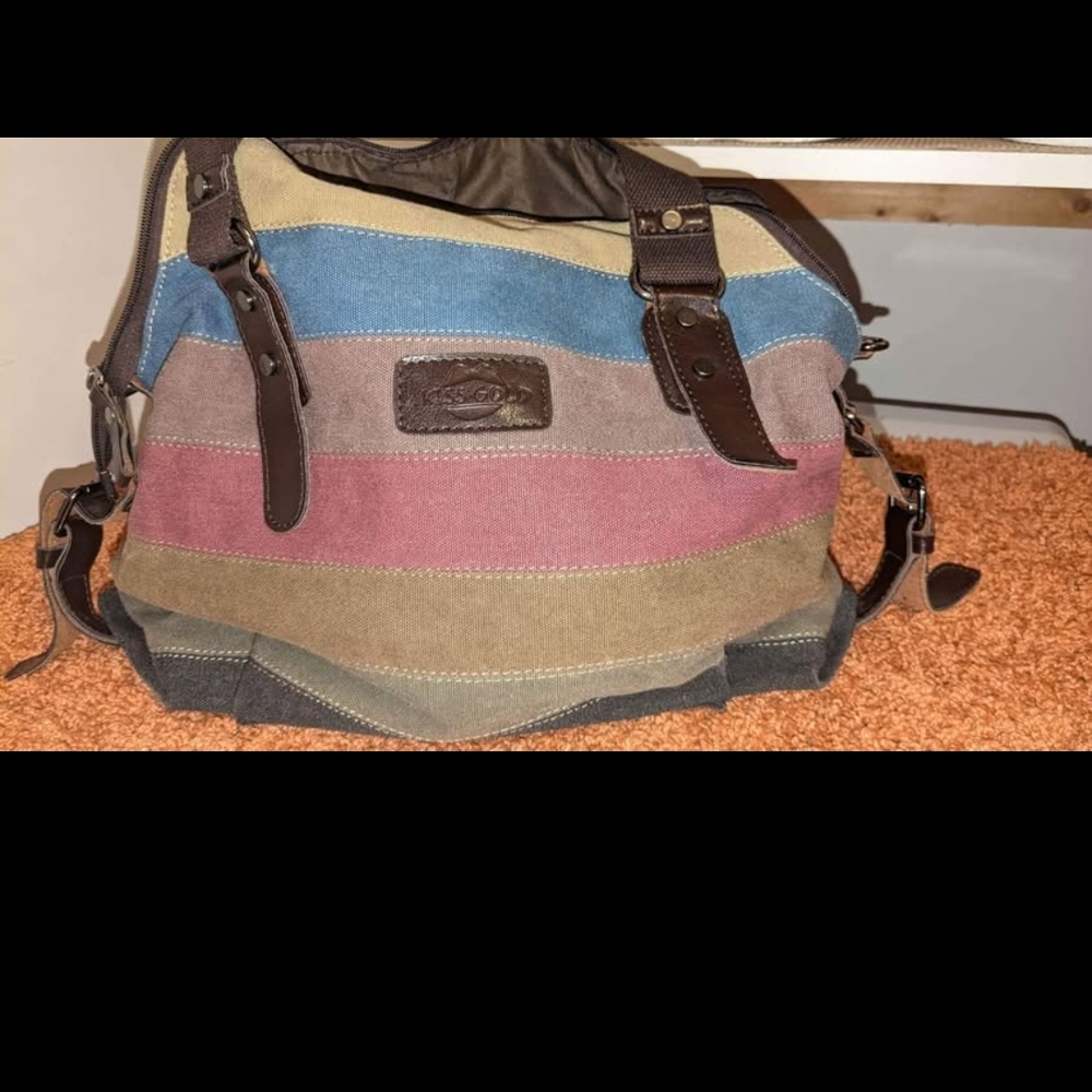 Multicolor Striped Shoulder Bag